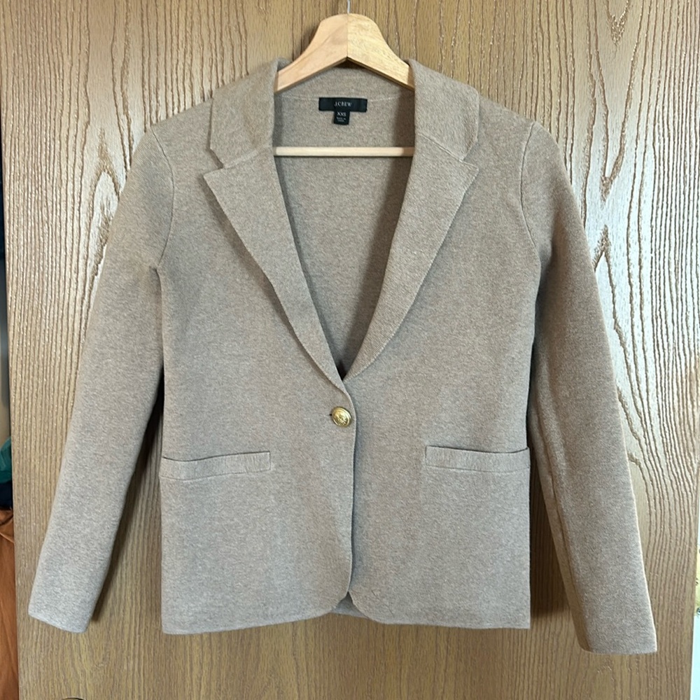 Jcrew Cotton Blend Blazer
